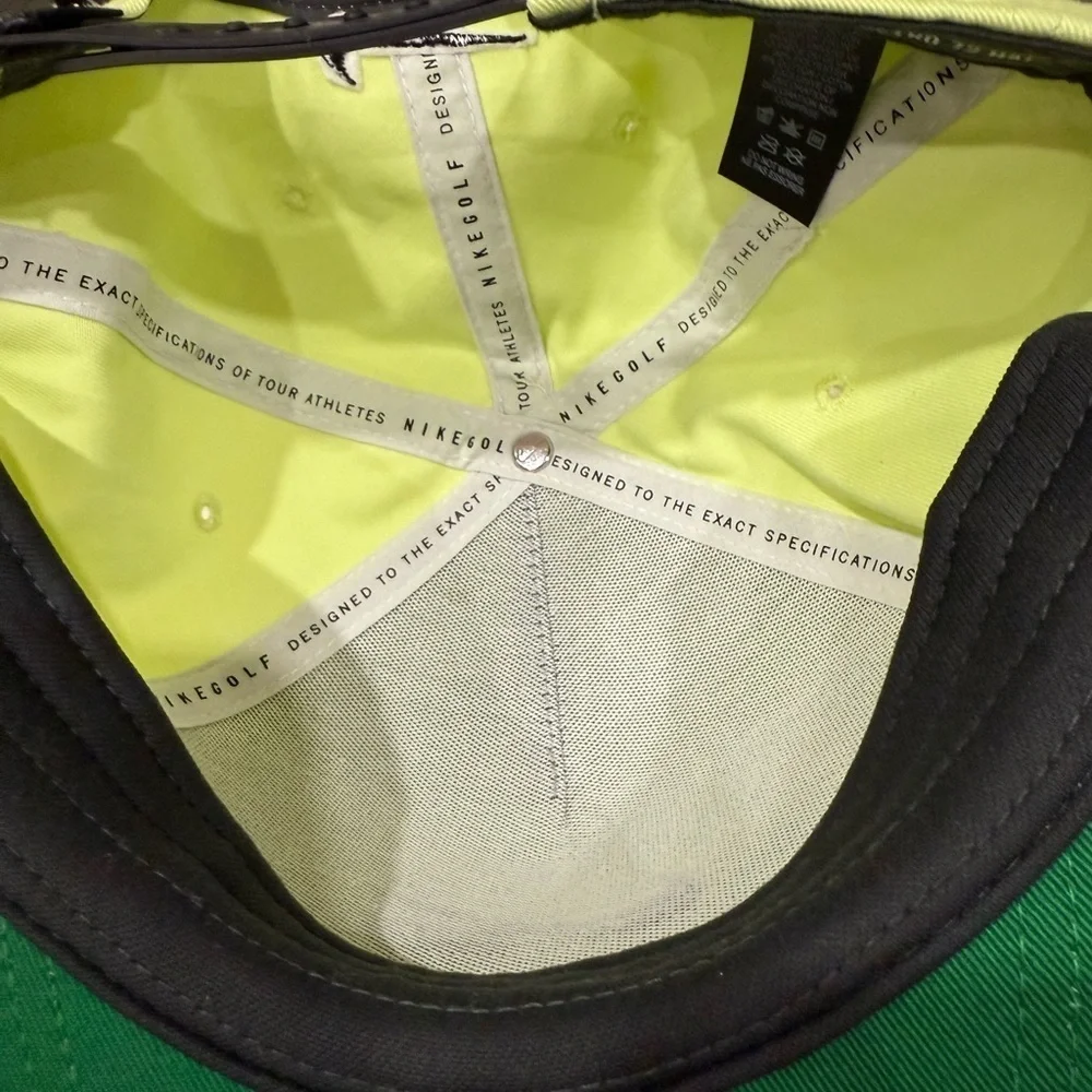 Nike Golf Retreat 72 Performance Snap Back Embroidered Nike Swoosh Logo Lime